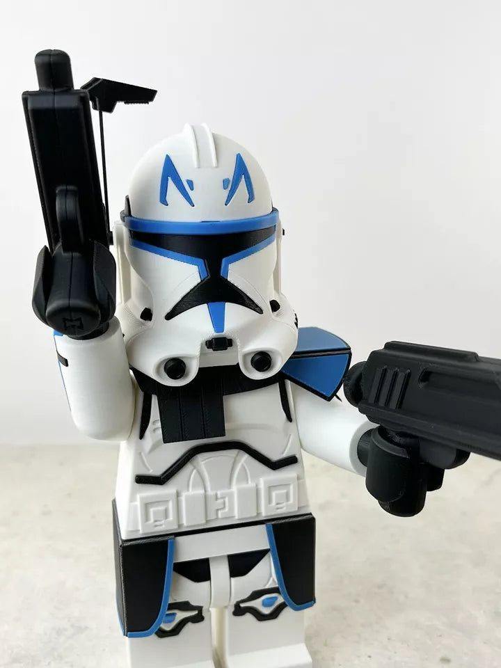 3D Printed. 9" Lego inspired Deluxe Captain Rex Figure