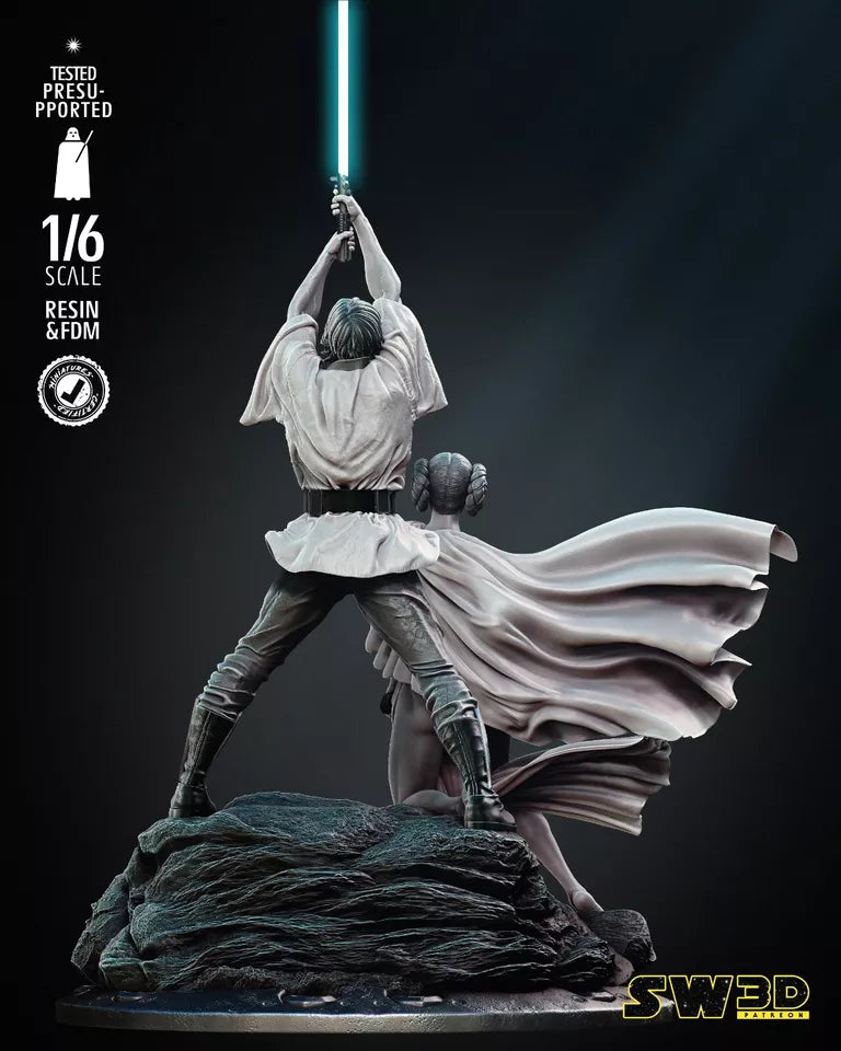STAR WARS -  1/16th ScaleLuke & Leia Diorama